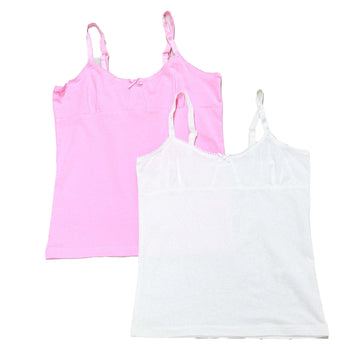 Pink White 2Pcs Pack Vest Assorted Nawao.com