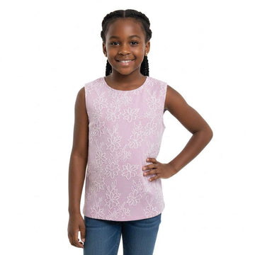 Pink White Jacquard Top Assorted Nawao.com