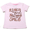 Pink Writing Print Tshirt Nawao.com