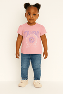 Pink Yourself Love Placement Print T Shirt Pale Pink Nawao.com