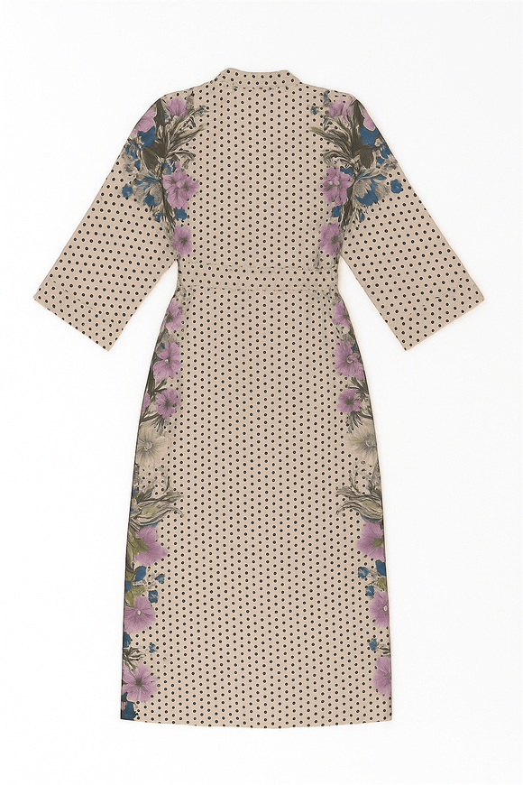 Placement Printed Dress Nawao.com