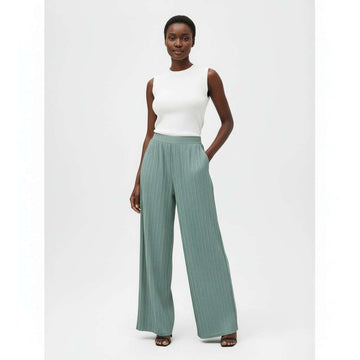 Pleated Co Ord Trouser Blue Nawao.com
