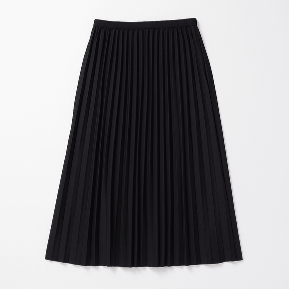 PLEATED SKIRT BLACK Nawao.com