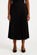 PLEATED SKIRT BLACK Nawao.com