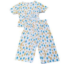 Plisse Blouse And Pant Sets Nawao.com
