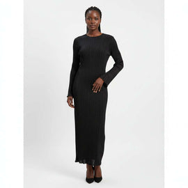 Plisse Mai Dress Black Nawao.com