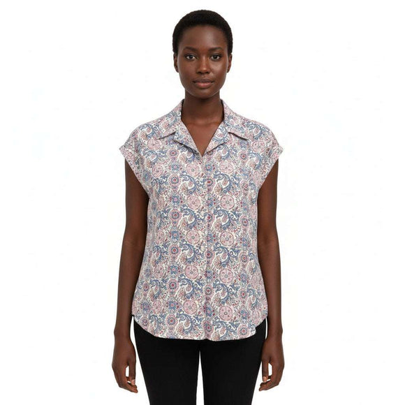 Printed Button Down Collared Resort Shirt  Assorted Nawao.com