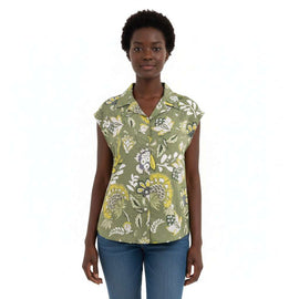 Printed Button Down Collared Resort Shirt  Assorted Nawao.com