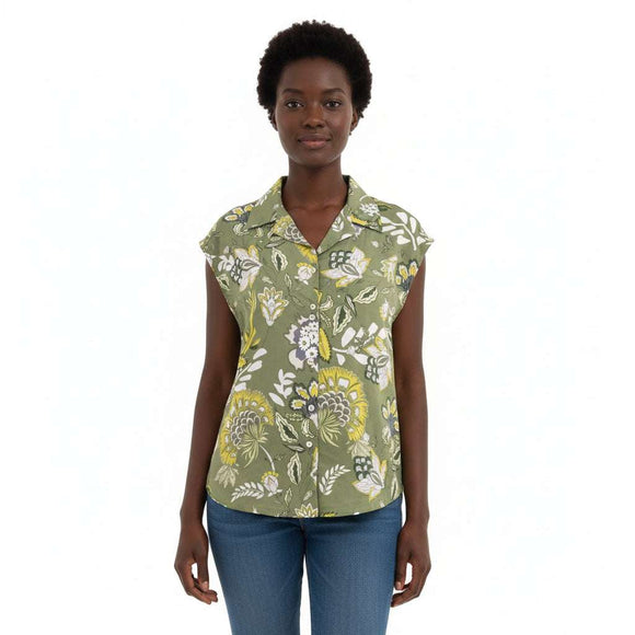 Printed Button Down Collared Resort Shirt  Assorted Nawao.com