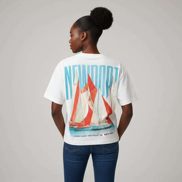Printed Interlock T Shirt White Nawao.com