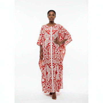 Printed Kaftan Dress Assorted Nawao.com