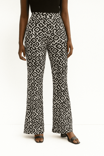 Printed Plisse Wide Leg Pant Nawao.com