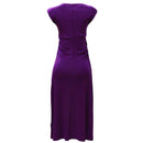 PRINTED ROUCHED DETAIL COLUMN DRESS ASSORTED Nawao.com