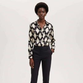 Printed Satin Shirt Assorted Uk10 Nawao.com