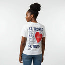 Printed St Tropez Interlock T Shirt White Nawao.com