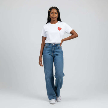 Printed St Tropez Interlock T Shirt White Nawao.com