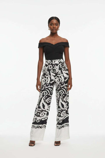 Printed Wide Leg Trouser Assorted Nawao.com