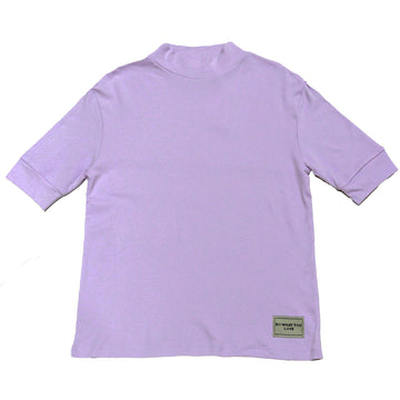 Purple Highneck Oversize T Shirts Nawao.com