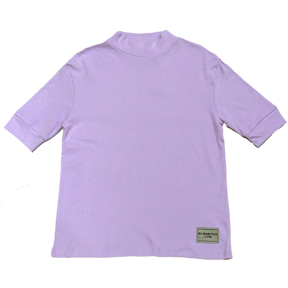 Purple Highneck Oversize T Shirts Nawao.com