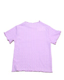 Purple Jacquard Top With Lettuce Edges Nawao.com