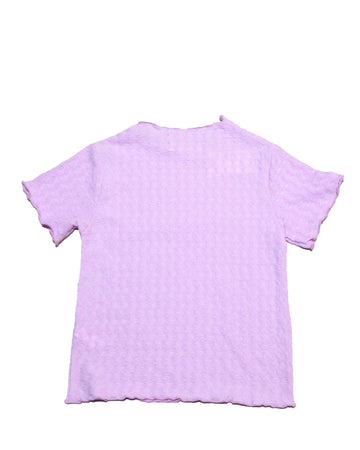 Purple Jacquard Top With Lettuce Edges Nawao.com