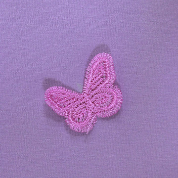 Purple L S 3D Butterfly T Shirts Purple Nawao.com