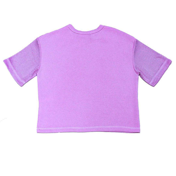 PURPLE TOP WITH MESH PURPLE 9 10 YEARS Nawao.com