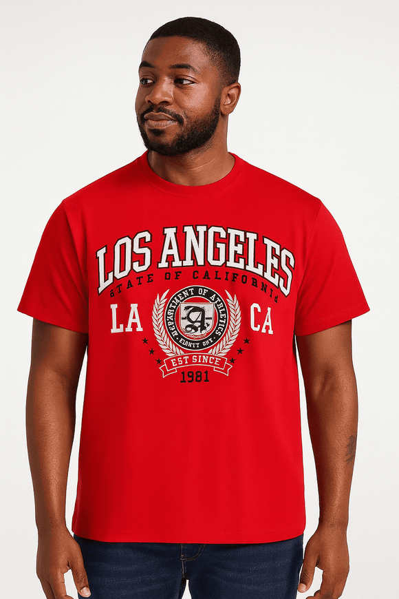 Red Graphic T Shirt Nawao.com