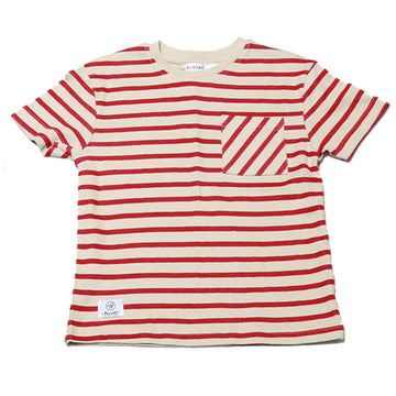 Red Horizontal Striped Tshirt Nawao.com
