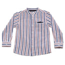 Red Long Sleeve Stripe Shirt Red Nawao.com