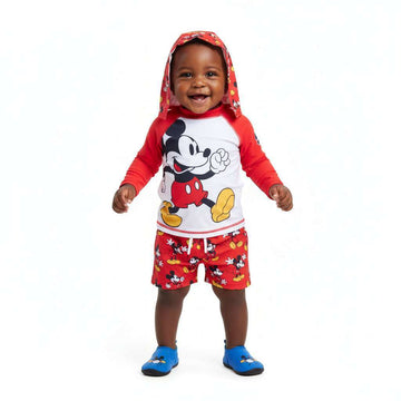 Red Mickey Mouse Swimwear Cap Nawao.com