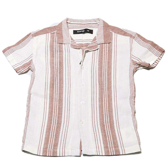 Red Oversized Shirt With Shorts Set Nawao.com