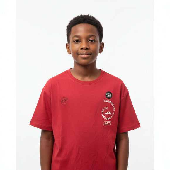 Red Revive Your Ride Over Size T Shirt Red Nawao.com