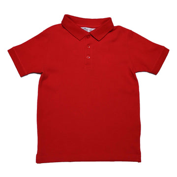 Red Short Sleeve  Polo Shirt Red Nawao.com