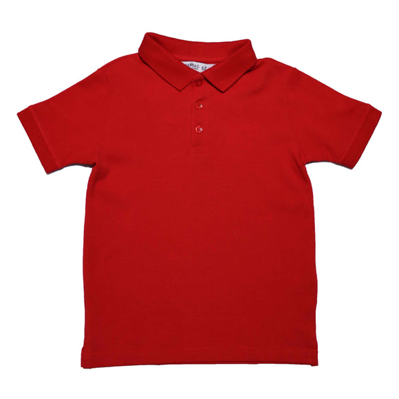 Red Short Sleeve  Polo Shirt Red Nawao.com