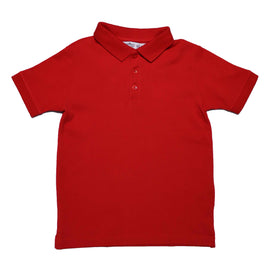 Red Short Sleeve Polo Shirt Red Nawao.com