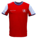 Red T Shirt With Y D Rib And Chest Logo Red Nawao.com
