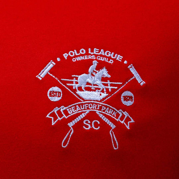 Red T Shirt With Y D Rib And Chest Logo Red Nawao.com