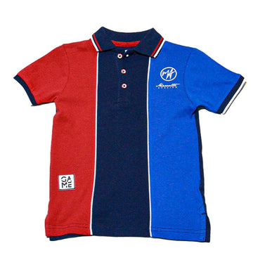 Reed Vertical Paneled Polo Shirt Nawao.com
