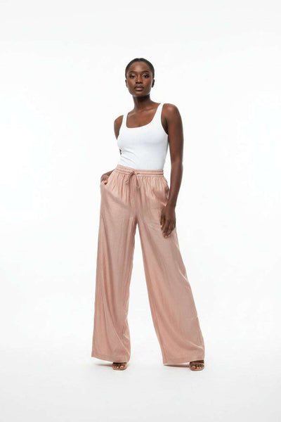 Relaed Wide Leg Coord Trouser Pale Pink Nawao.com