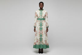 Assorted Belted Long Sleeve Dress Assorted