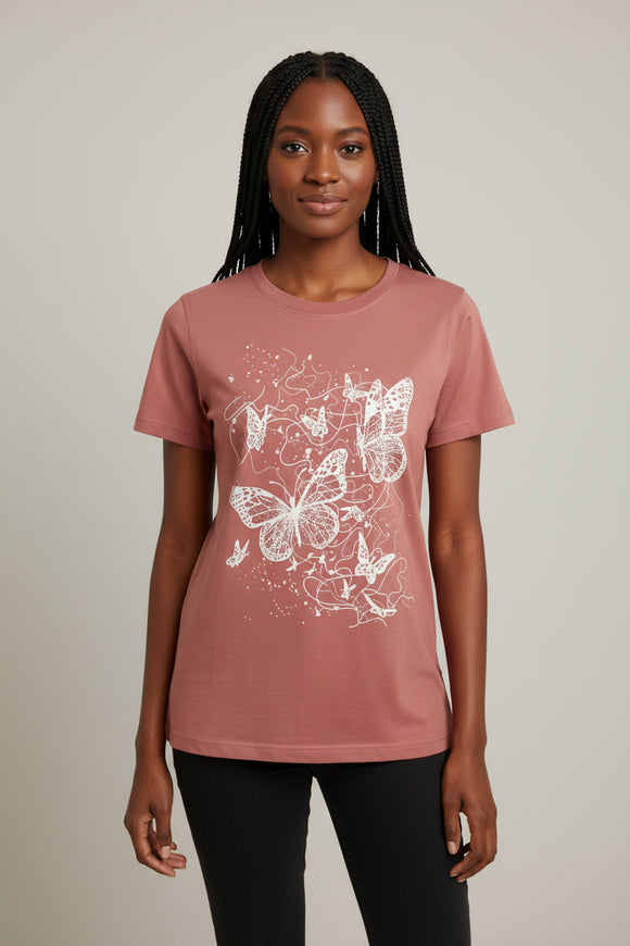 Taupe Graphic T Shirt