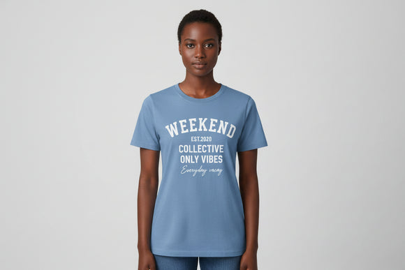 Pale Blue New York Printed T Shirt