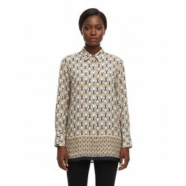 Printed V Neck Collar Shirt Assorted REDTAG