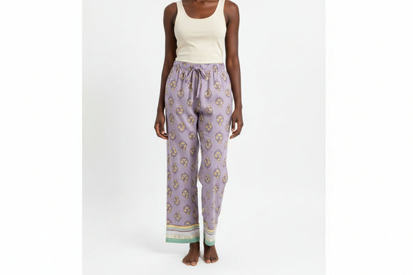 Lavender Floral Table Pyjama Bottom Assorted