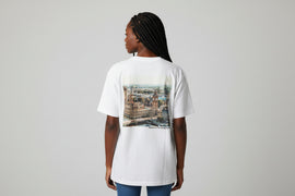 White Oversized With Patch Print White Uk10