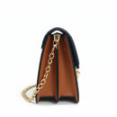 Blue White Stripe Flap Messenger Bag-2