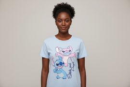 Blue Stitch Printed T Shirt