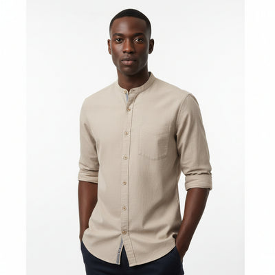 Khaki Slub Shirt Brown