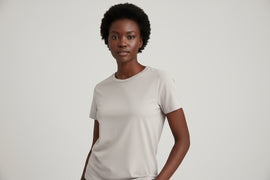 Light Grey Short Sleeve Crew Neck T Shirt